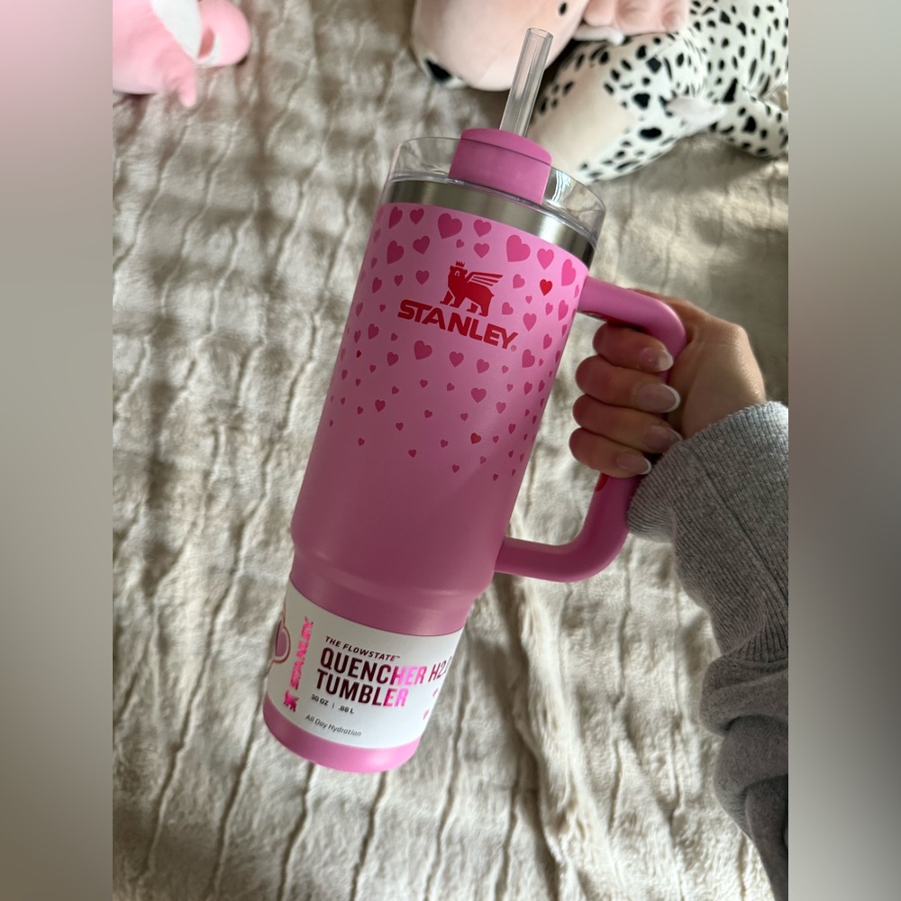 Stanley Heart Design Pink Tumbler